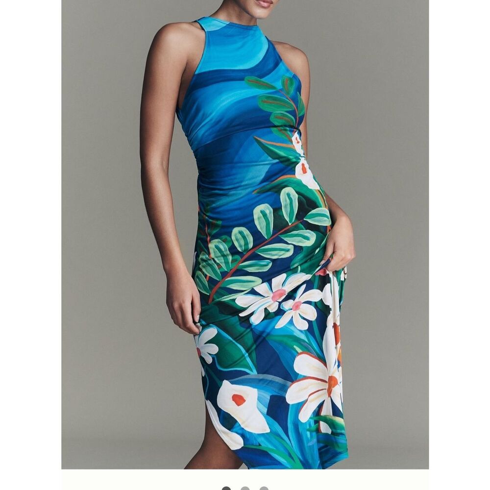 NWT Farm Rio x Anthropologie Printed Sleeveless Floral Maxi Dress Size M